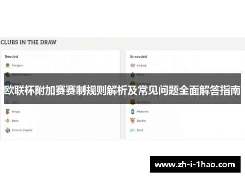 欧联杯附加赛赛制规则解析及常见问题全面解答指南 欧联杯附加赛赛制规则解析及常见问题全面解答指南
