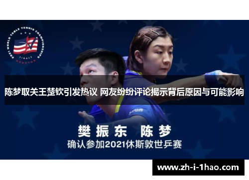 陈梦取关王楚钦引发热议 网友纷纷评论揭示背后原因与可能影响